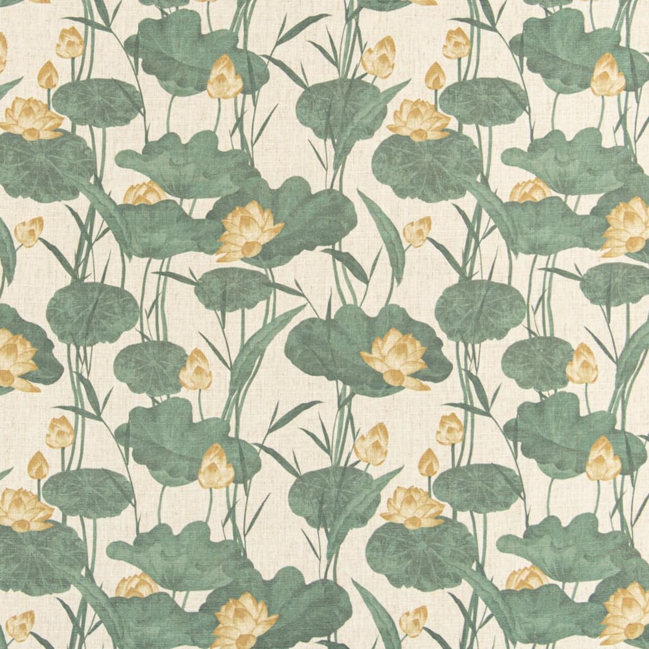 Jungle - Gold & Yellow,Green Floral,Leaves,Tropical & Botanical Upholstery Fabric 54 Inches"